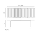 Table alloro 210-280 anthracite