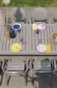 Table alloro 210-280 taupe/blanche - Nnardi