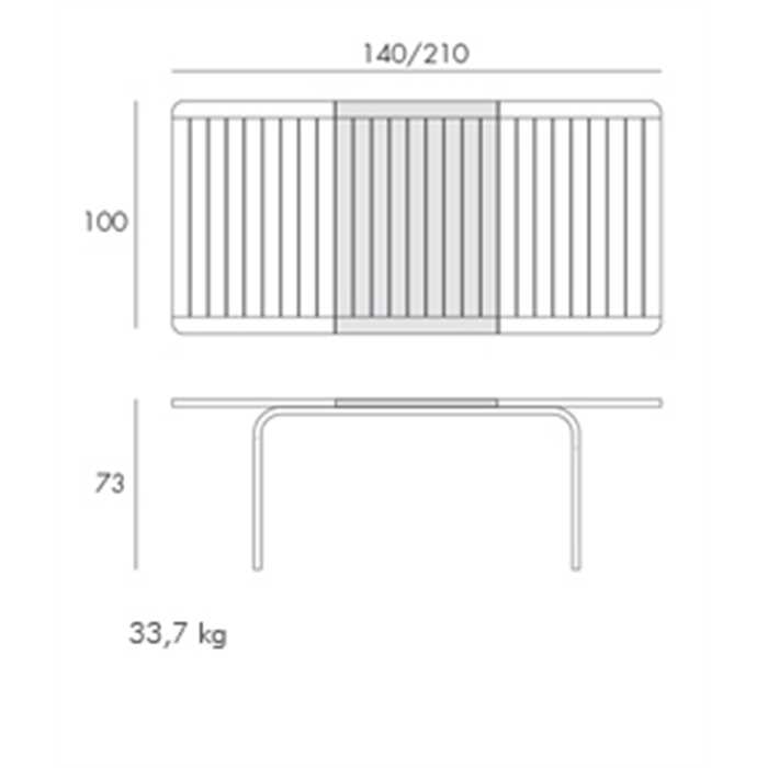 Table alloro extensible 140 - Nnardi - anthracite