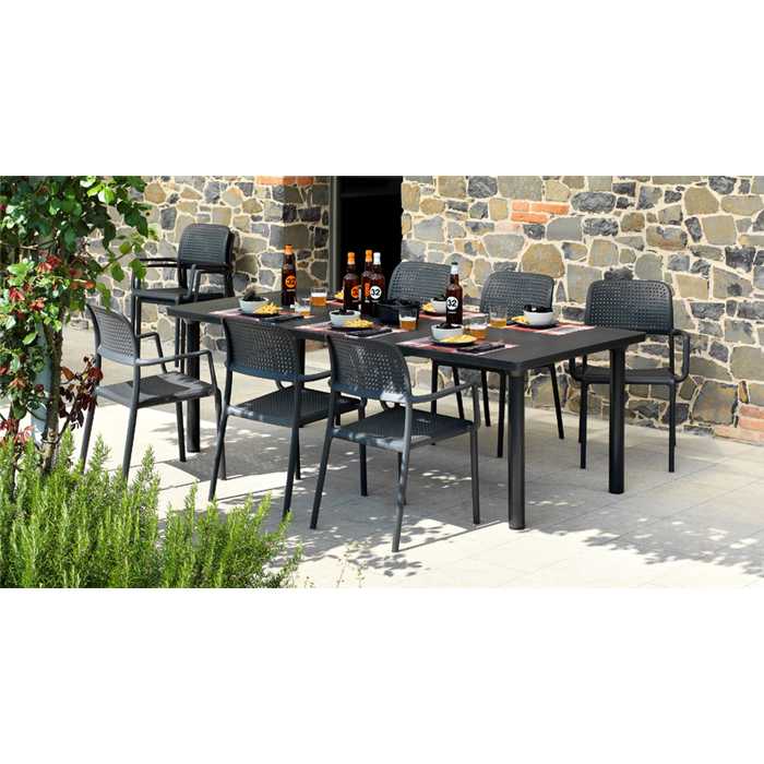Table en résine libeccio - Nardi - anthracite