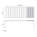Table extensible rio anthracite 210/280 - Nardi