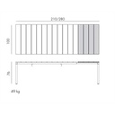 Table extensible rio blanche 210/280 - Nnardi