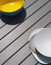 Table de jardin extensible en résine de couleur blanc/taupe - 140 cm - ALLORO - NARDI