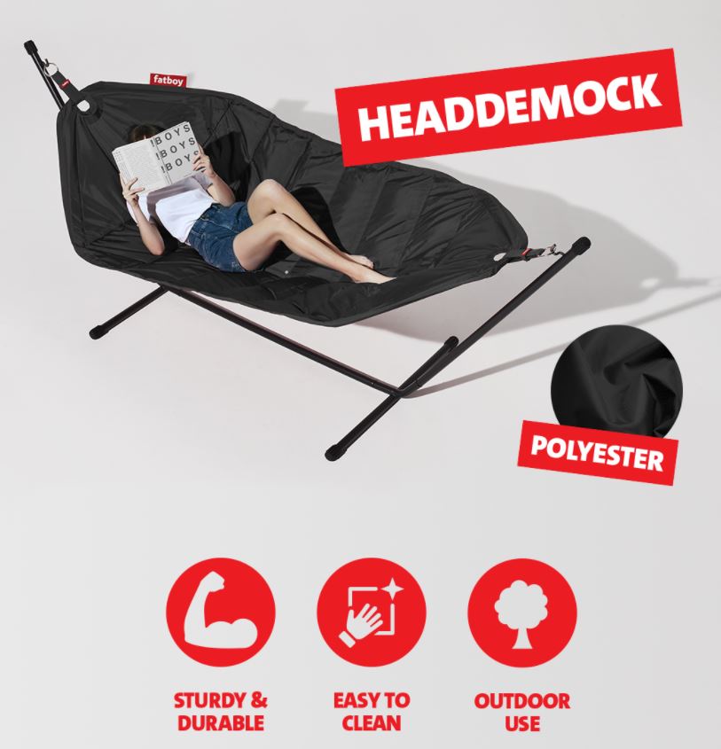 Hamac Headdemock - Deluxe - NOIR - FATBOY