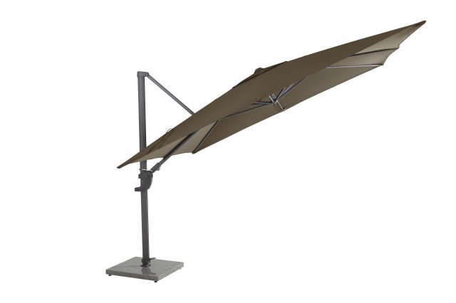 Parasol - Toile en polyester couleur taupe  - 300x300 cm - HORIZON PREMIUM - 4 Seasons