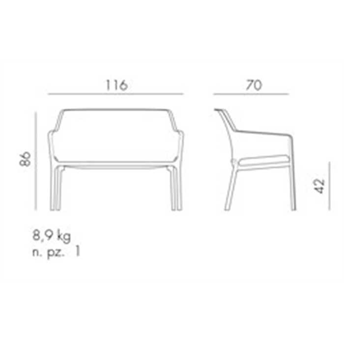 Banc net BLANC - Nardi