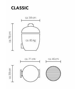 Barbecue au charbon sans chariot Monolith Classic BBQ Guru Pro series 2.0