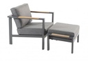 Pose-pieds pour salon de jardin GINGER - aluminium anthracite - TASTE by 4 seasons outdoor