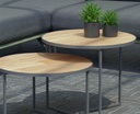 Table basse ronde Diamètre 73 cm Hauteur 40 cm - plateau en teck - STRADA - 4 SEASONS