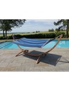 Hamac set EsKapade bleu Saphir - structure en bois - JOBEK
