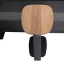 Table d'appoint GENTLE aluminium anthracite et plateau en teck - TASTE by 4 seasons outdoor