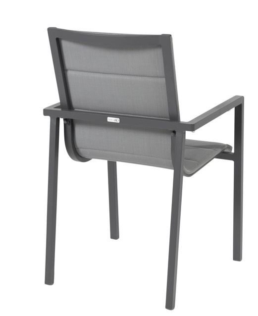 Chaise de jardin en aluminium anthracite - BARI - TASTE by 4 seasons outdoor