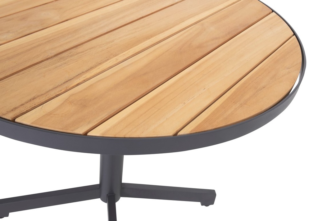 Table haute - bar FIESTA - en aluminium et teck - TASTE