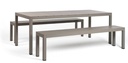 Ensemble RIO anthracite + bancs en aluminium de Nardi outdoor