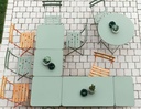 Table bistro 71 x 71 cm de Fermob - Couleur: ocre rouge