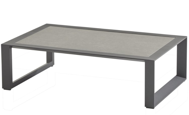 Table basse - 120 x 75 cm - structure en aluminium et plateau en céramique - DAZZLING TASTE
