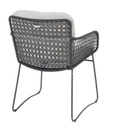 Chaise Aprilla anthracite avec 2 coussins - 4 SEASONS