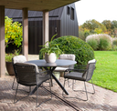 Chaise Aprilla anthracite avec 2 coussins - 4 SEASONS