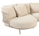 Chaise longue du salon de jardin SARDINIA - couleur latte avec 3 coussins - 4 SEASONS