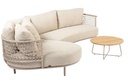 Chaise longue du salon de jardin SARDINIA - couleur latte avec 3 coussins - 4 SEASONS