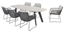 Table MONTANA en aluminium avec plateau Terrazzo en céramique - 4 SEASONS