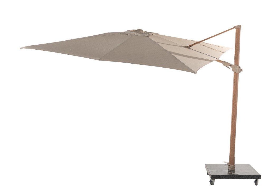 SIESTA PREMIUM Parasol 4 Seasons structure imitation bois - CHARCOAL - 300x300