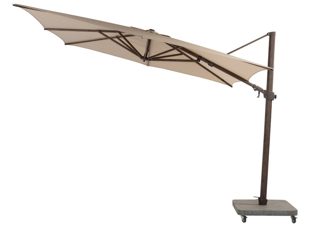 SIESTA PREMIUM Parasol 4 Seasons structure imitation bois - CHARCOAL - 300x300