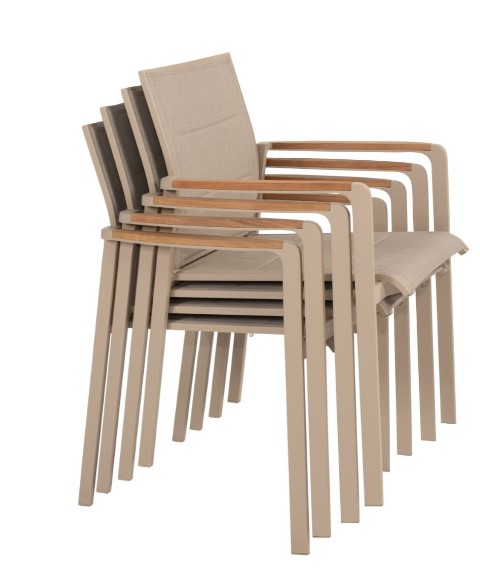 Chaise de jardin CORTINA en aluminium "latté"- TASTE by 4 seasons outdoor, cortina, LATTE