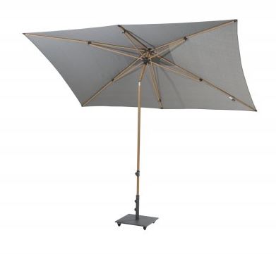 AZZURO Parasol  200X300 charcoal - structure imitation bois by 4 seasons