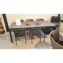 Barista chaise anthracite avec coussins