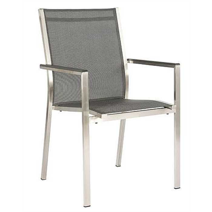 Ensemble extensible 174/254 en inox STERN avec 6 chaises cardiff