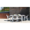 Ensemble extensible alloro/palma taupe avec 6 chaises -  Nnardi