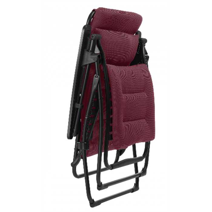 Fauteuil lafuma futura air comfort  - futura bordeaux tube noir