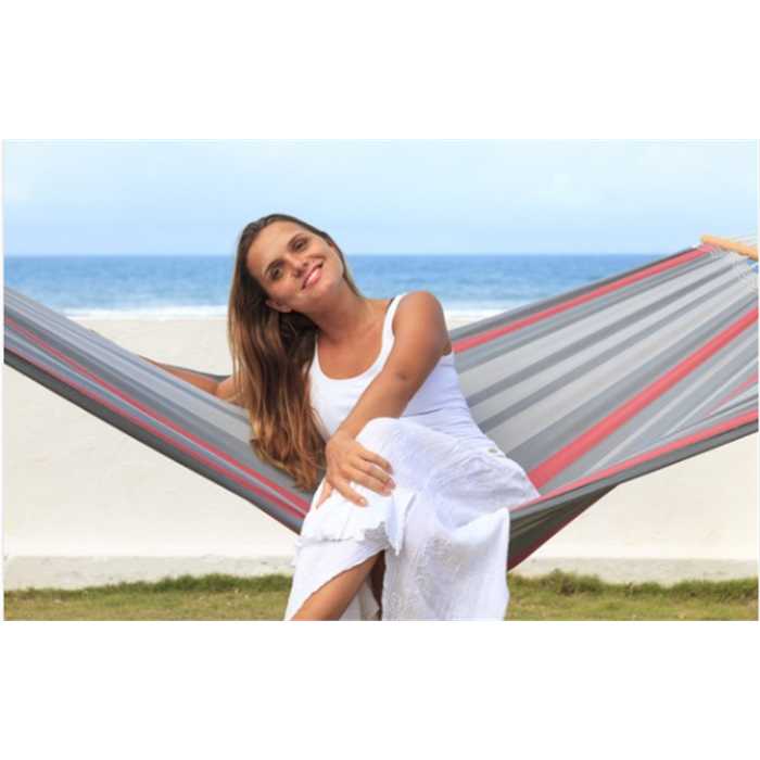 Hamac set MARACANA rouge gris - JOBEK