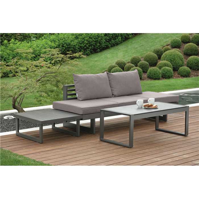 HOLLY Coussin de dossier-75x46x30 - textilène-gris fer - STERN