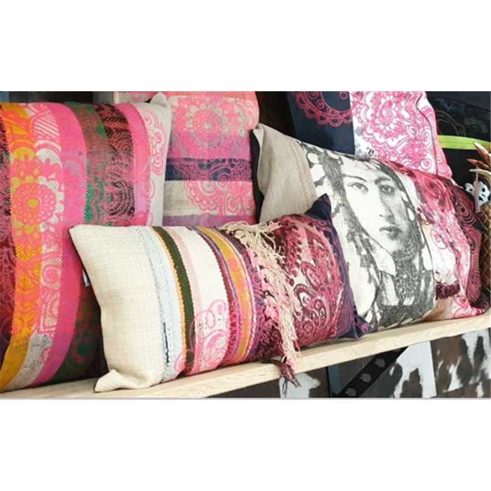 Housse coussin "patchwork" mini - modèle unique 2- 23 x 47 - SISSIMOROCCO