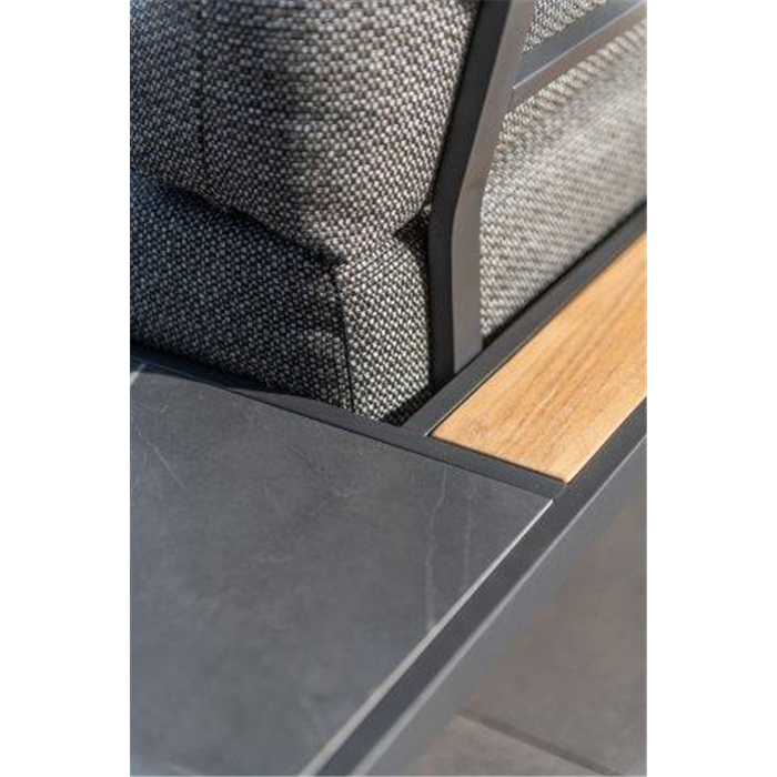 PATIO siège 2 places avec accoudoir à gauche + 4 coussins