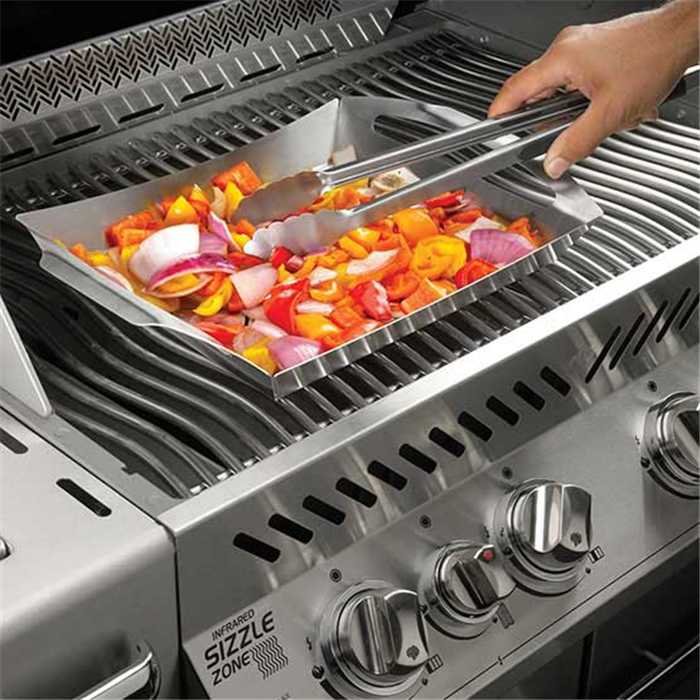 Plaque PRO en acier inoxydable grill légumes - Napoléon
