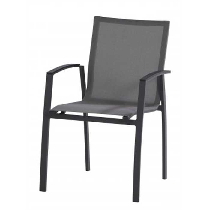 [4SO-89800] Chaise de jardin en aluminium - couleur anthracite - TORINO - TASTE, 8718144550290, 89800, TORINO