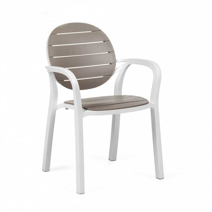 Chaise de jardin en résine blanc/taupe PALMA - NARDI, 4023700010, 40237.00.010, PALMA