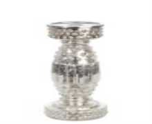 Chandelier verre/argent/or 11x11x30cm - J-LINE, 46391, 5415203463913