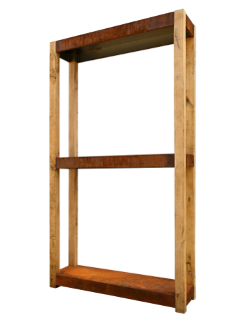 [QUOCO 30012] Etagère avec 2 étages de stockage de bois large en corten - Quoco Cremagliera, 30012, '39030012, CORTEN, CREMAGLIERA, CREMAGLIERA CORTEN