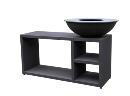 Brasero - plancha d'une largeur de 84 cm avec table Quoco Piatto Tavolo Medium Black, '39012014, MEDIUM, PIATTO, TAVOLO, 12014, PIATTO TAVOLO MEDIUM BLACK, 12014, 8719992234080