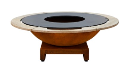 [QUOCO 10005] Brasero - plancha en corten d'une largeur de 116cm Quoco Piatto Basso Large, BASSO, 10005,  BASSO CORTEN LARGE, 39010005, 10005, 8719992234370
