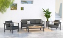 Salon de jardin GINGER anthracite - TASTE by 4 Seasons, 91249, GINGER, 8720087010694, 91250
