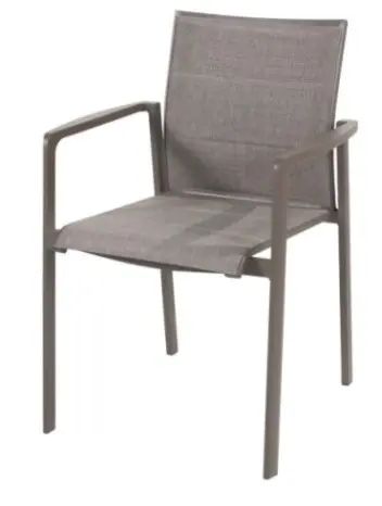 [4SO-91826] Cortina chaise de jardin empilable couleur "terre" - Taste par 4 seasons outdoor