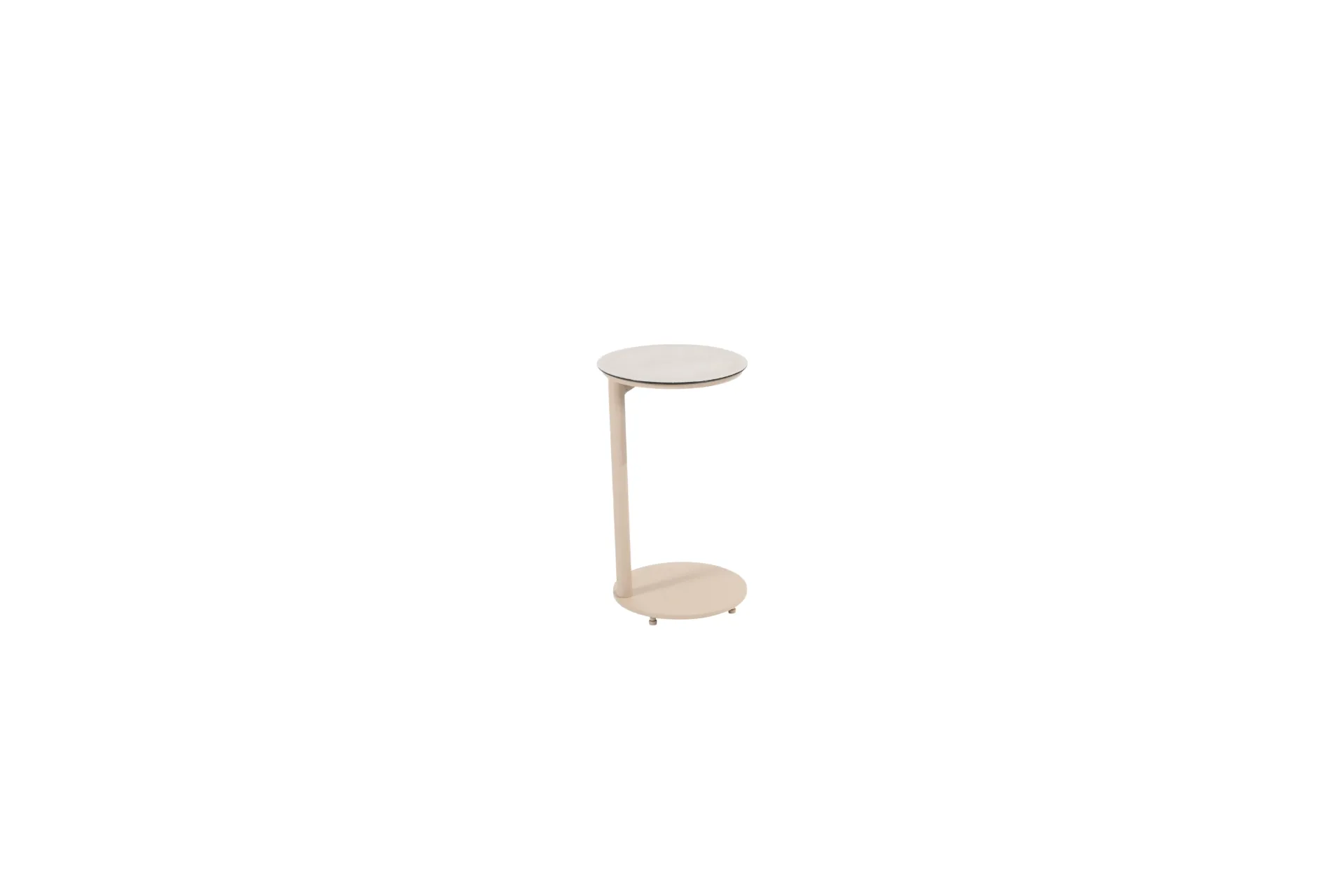 [4SO-91819] Vic table d'appoint en céramique couleur latte - Diamètre: 30 cm H.50 cm de TASTE by 4 seasons outdoor