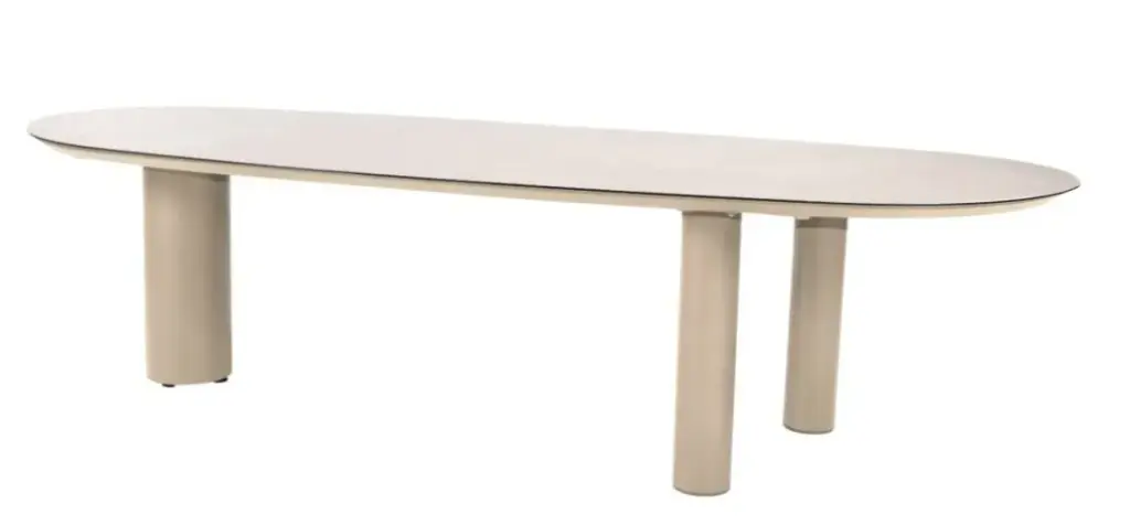 [4SO-DENIA290L] DENIA-Table de jardin en aluminium couleur "latté" 290x110 cm - Taste by 4 seasons outdoor 