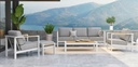 Salon de jardin Ginger blanc avec table basse – aluminium – 4 Seasons Outdoor