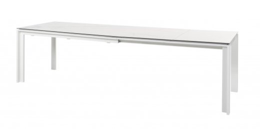 [4SO-91299] OPTIMUM Table de jardin extensible 220-280-340 cm - Aluminium blanc et plateau en céramique - TASTE, 91299 